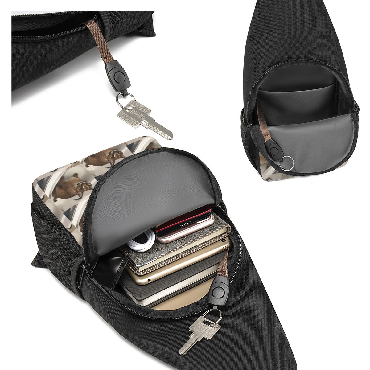 Big Floppa Animal Cat Chest Ba - Sling Backpack Shoulder reseña y precio