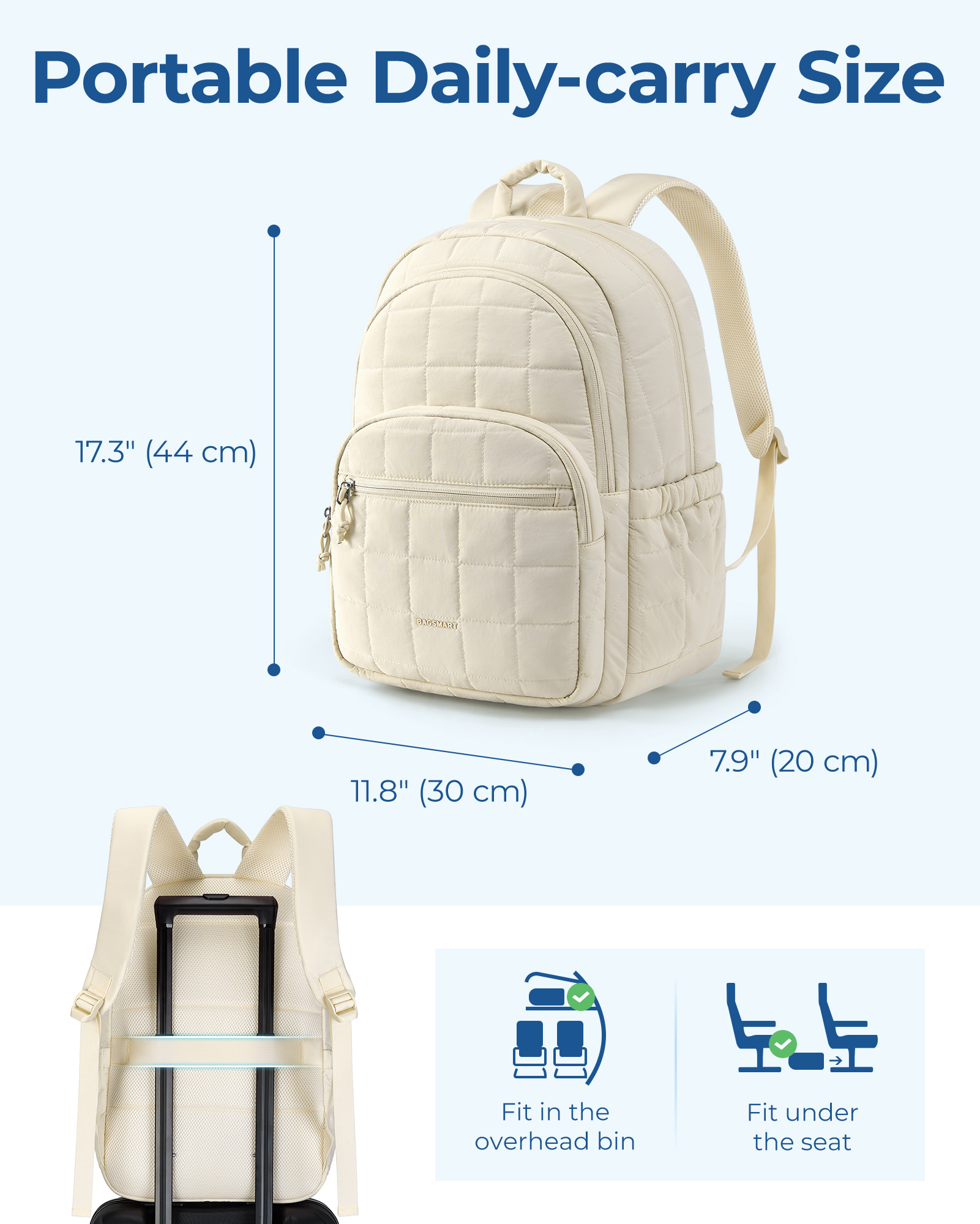 BAGSMART Bolsas para computado - Laptop Backpack 15.6 reseña y precio