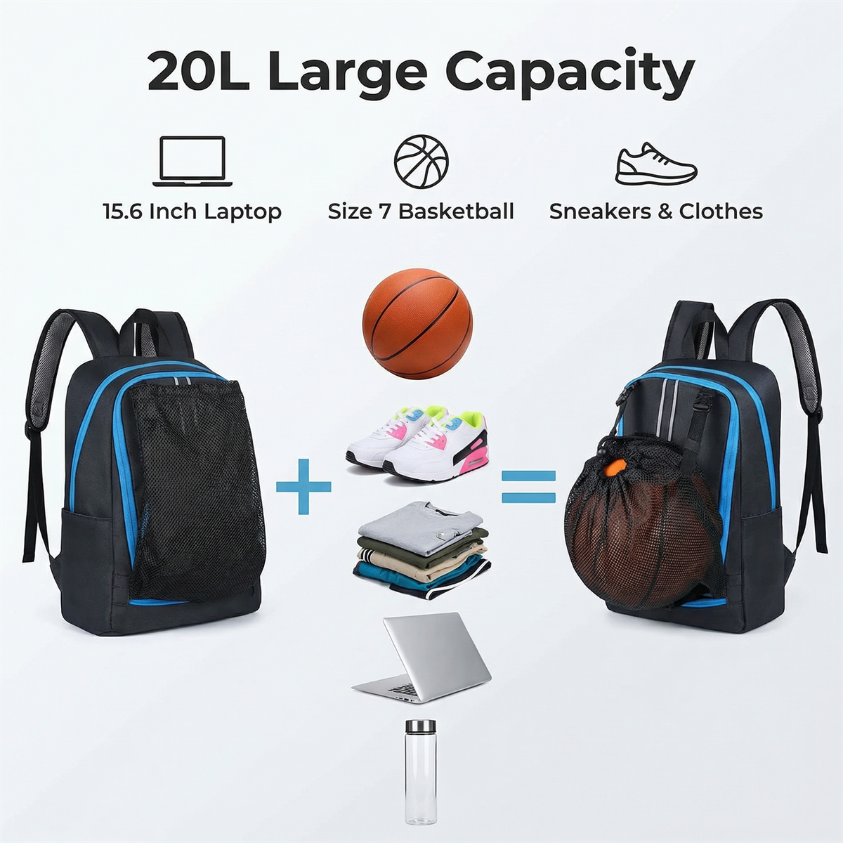 Bolsa de Baloncesto, Bolsa de  - Drawstring Gym Bag reseña y precio